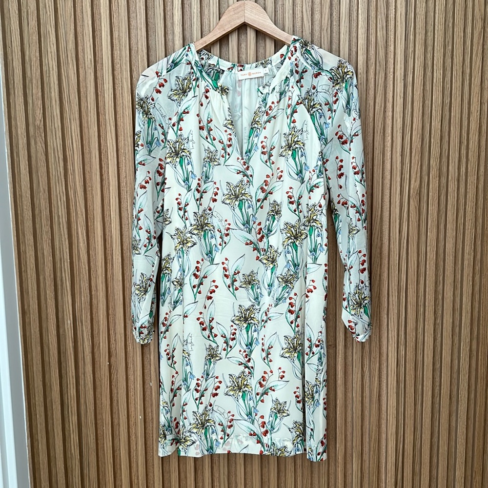 TORY BURCH Silk long sleeve dress